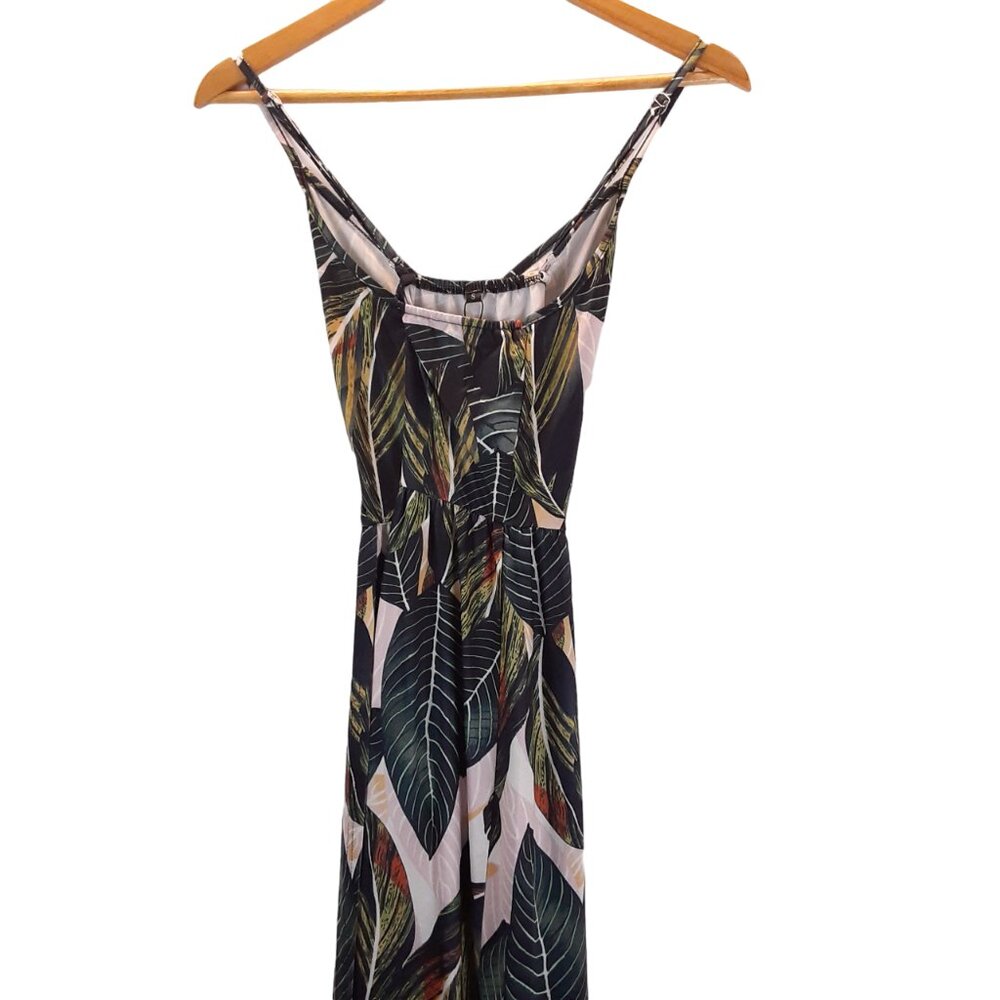 NWT ININ Maxi Dress Womens S White Green Color 94% Polyester 6% Spandex